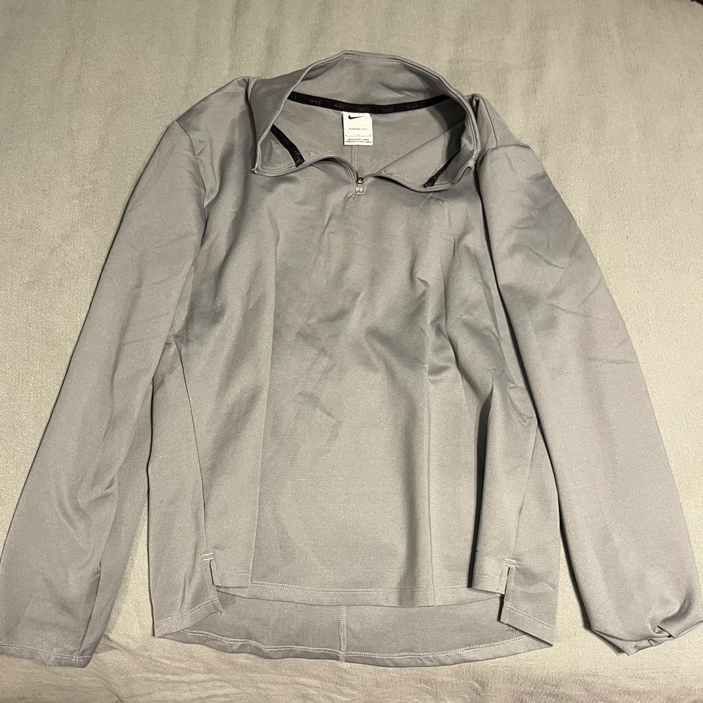 Nike Silver Long Sleeve Top